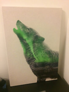 Beautiful Andreas Lie Wolf Canvas Picture