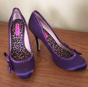 Beautiful Purple Betsy Johnson satin Shoes