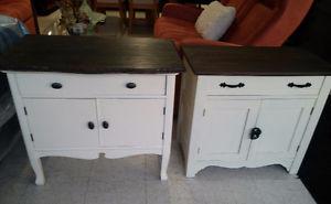 Beautiful Two Tone Side Tables