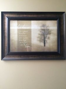 Beautiful framed tree and saying