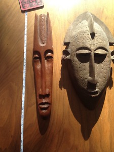 Carved wooden masks