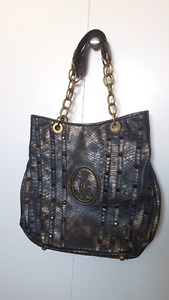 Christian Audigier bag - black and dark gold