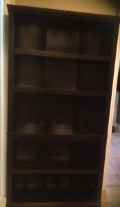 Dark brown bookcase