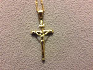 Gold chain and Crucifix