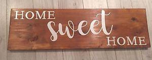 Home sweet home wood sign