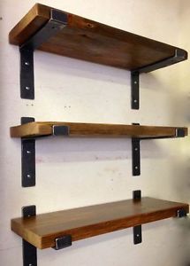 Industrial style wall shelving set