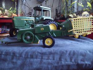 Johnn Deere diecast half ton truck/combine/tractor and