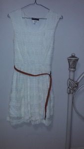 Lacy short white dress