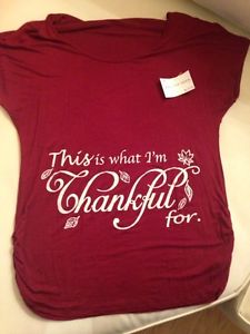 Maternity top "this is what I'm thankful for"