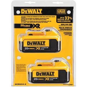NEW! DeWALT 20V 4AH Baterry Twin/Double Pack With Fuel Gauge
