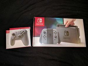 Nintendo Switch Black + Pro Controller