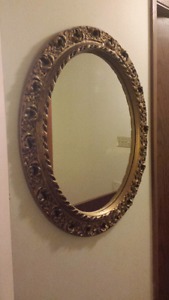 Ornate Vintage Wood Mirror