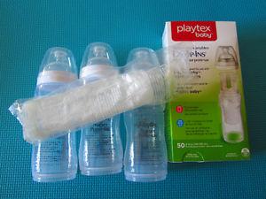 Playtex Baby Nurser Bottles + Drop-in Liners + Feeding Bowls