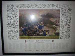 Pro Football Hall of Fame 40th Anniversary Print with frame