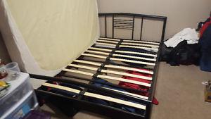 Queen size mattress with frame