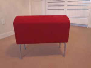 Red ottoman