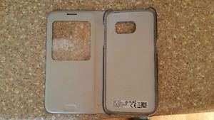 Samsung S7 Silver coloured case with window -Very good