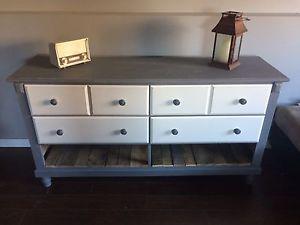 Shabby chic entertainment stand, buffet, or dresser