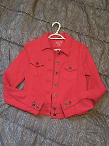 Size M red denim jacket from Dynamite