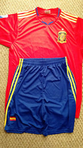 Spain Scarf and Soccer Uniform $30
