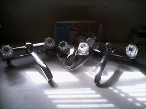 Three sets of kitchen & bathroom taps