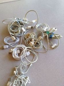Used iPhone 4 4s usb chargers, used headsets, new wall
