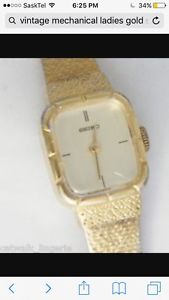 Vintage mechanical gold seiko watch
