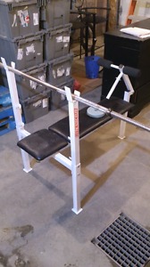 Weight Bench and Bar