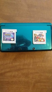 nintendo 3ds and 2 games