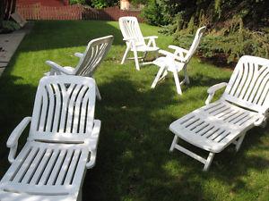 white lawn furniture