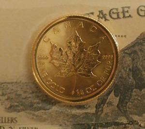 1/4 oz Gold maple leaf coin. Sealed 