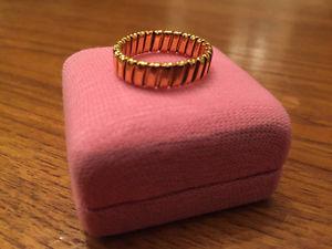 18K STAMPED GOLD RING BAND (FLEX) UNIQUE