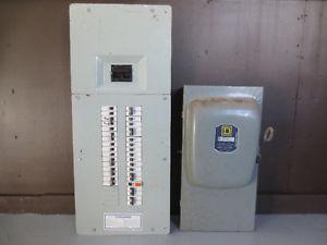 200 amp panel & disconnect switch for sale
