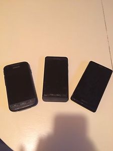 3 Cell Phones plus adapters