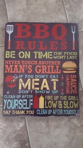 Barbecue rules sign
