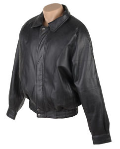 Beautiful soft leather bomber style men's jacket (the Bay)