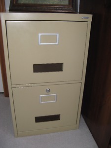 Beige 2 drawer Filing Cabinet