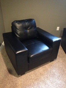 Black Leather-look Chair