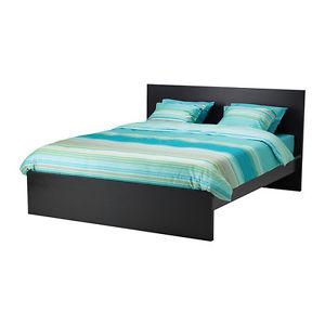 Black Queen Size Ikea Malm Bed Base/Frame