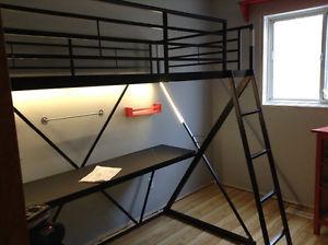 Bunk bed with desk