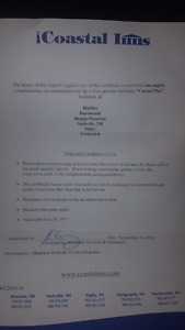 Coastal Inn Gift Certificate