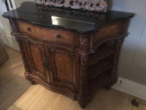 Credenza with Black Marble Top