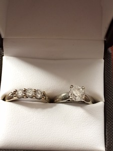 Engagement Ring and Wedding Band