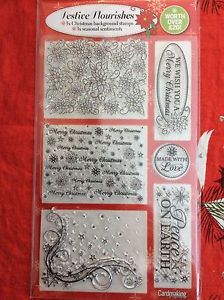 Festive Flourishes rubber stamps - new in pacakge