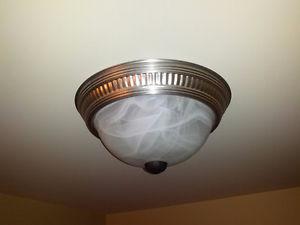 Frosted Shade Brushed Nickel 11" Ceiling Light
