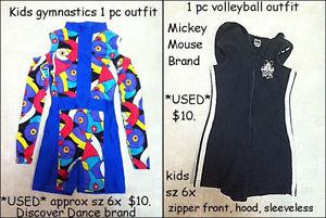 Gymnastics / Volleyball outfits $10/each