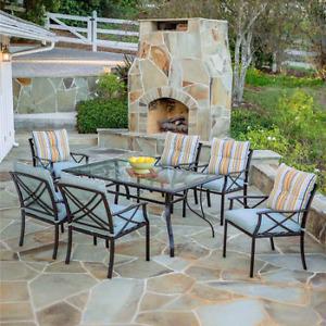 Hometrend Redford 7 Piece Patio Dining - similar to pic