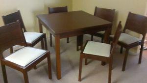 IKEA DANISH STYLE DINETTE WITH 6 CHAIRS
