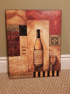 Kitchen Wine Bottle Wall Picture