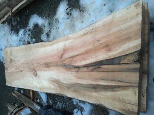 Live edge wood slabs, spalted figured maple